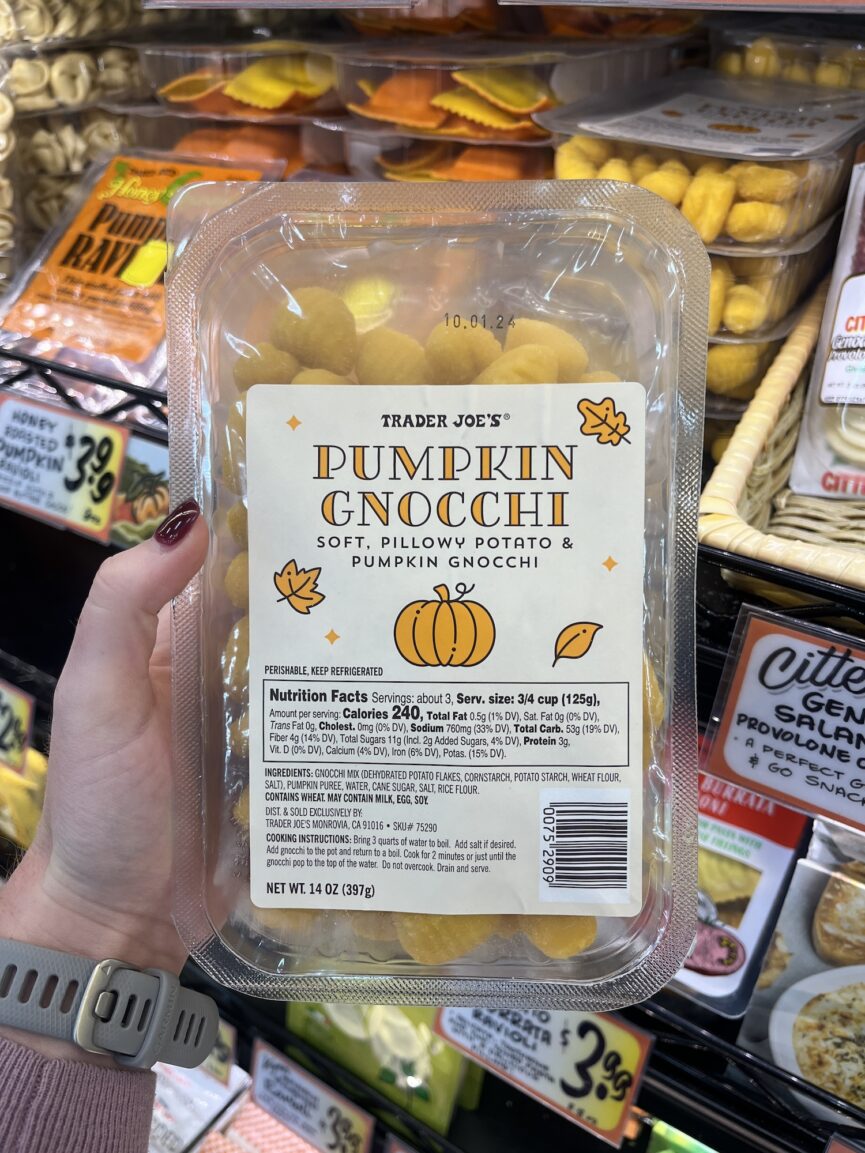 pumpkin gnocchi_trader joe's fall 2024