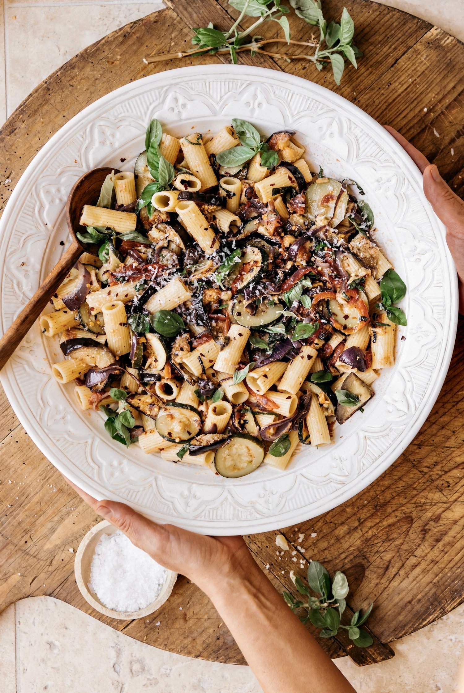 Pasta con verduras asadas al estilo pisto_recetas de pasta para el otoño