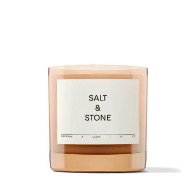 Salt Stone Saffron Cedar Candle