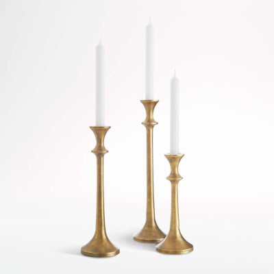 Emmett-Antique-Brass Taper-Candle-Holders