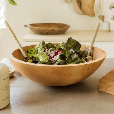 Handcrafted Wood Salad Bowls