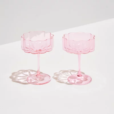 Wave Coupe Glasses Set of 2