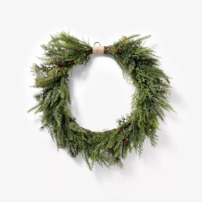 XL Draping Cedar Holiday Artificial Wreath