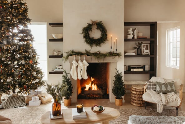 Camille Styles Christmas living room