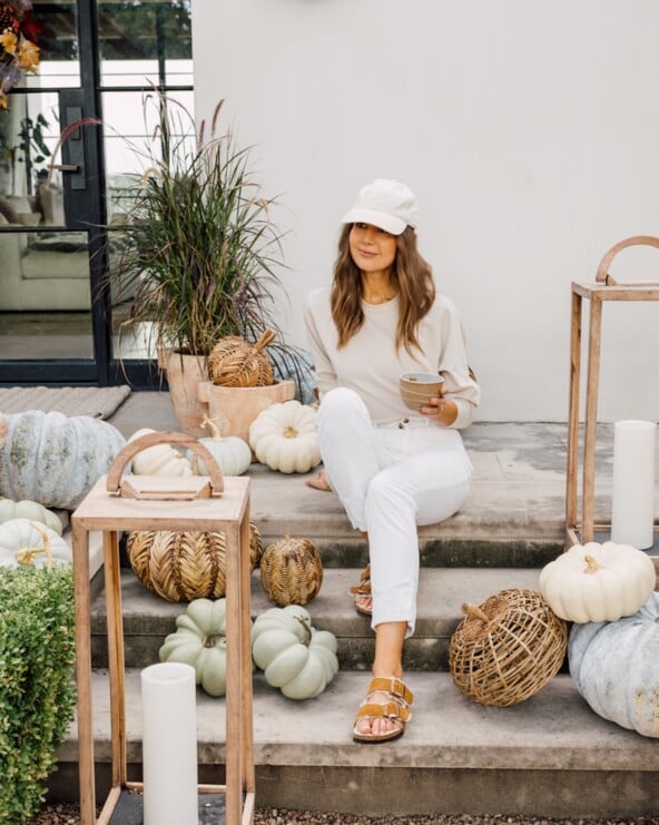 Camille Styles fall porch
