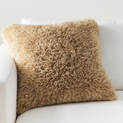 Dream faux fur pillow, Pottery Barn