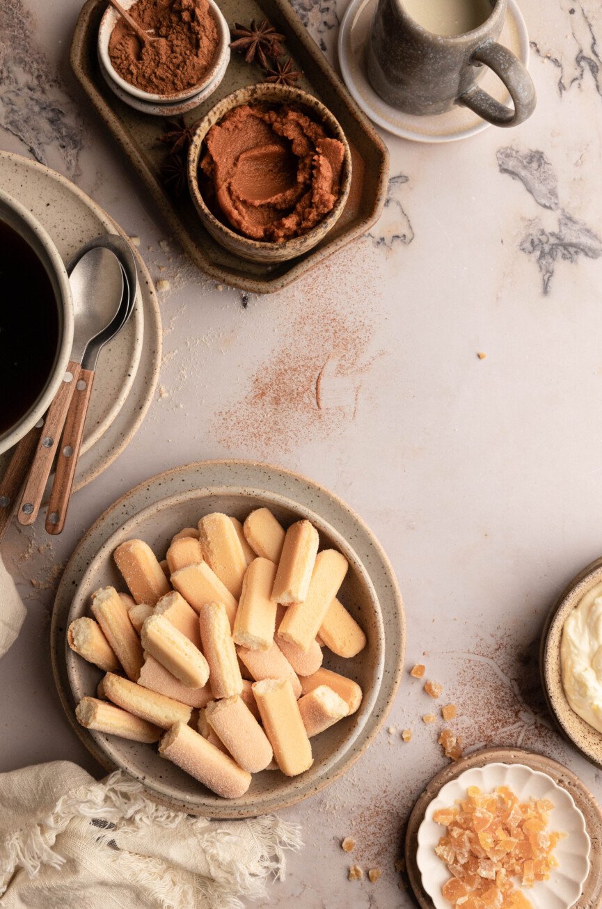 ingredients for pumpkin tiramisu