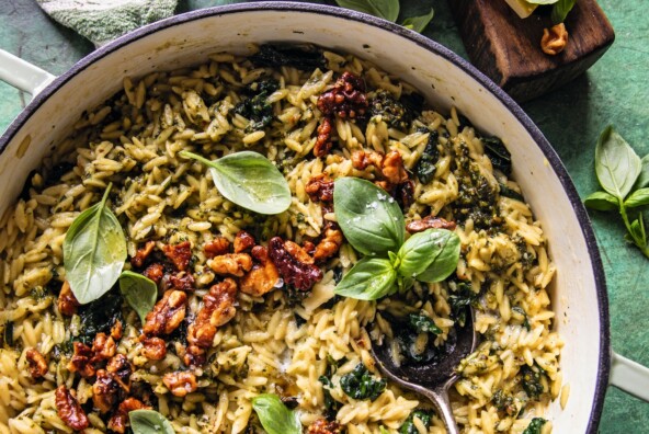 lemon pesto orzo