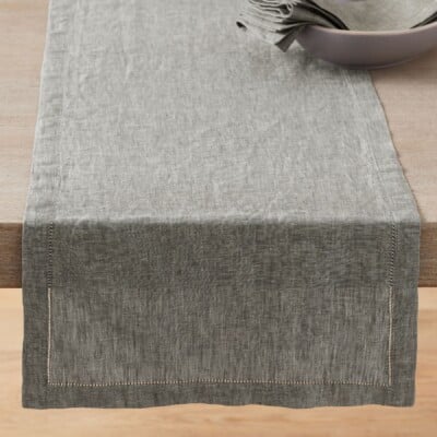 Belgian Linen Table Runner, Pottery Barn