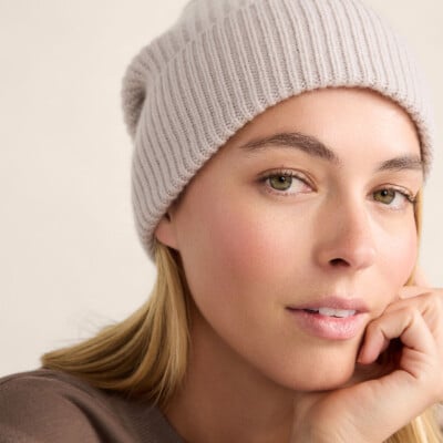 Cashmere Shaker Stitch Beanie