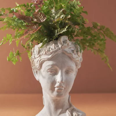 Celestial Grecian Bust Cement Pot