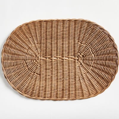 Handwoven Wicker Oval Placemat, Pottery Barn