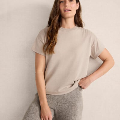 Organic Cotton Short Sleeve Sweater Tee