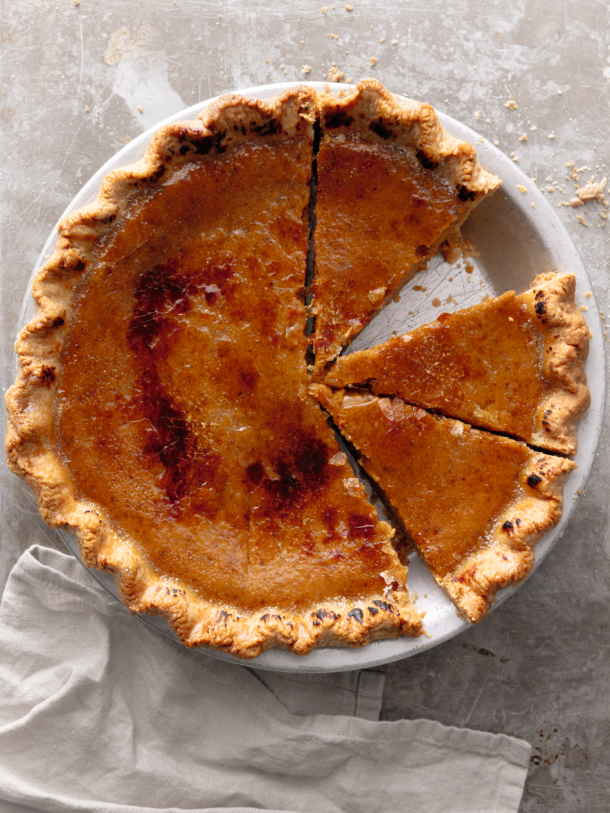 bruleed pumpkin pie