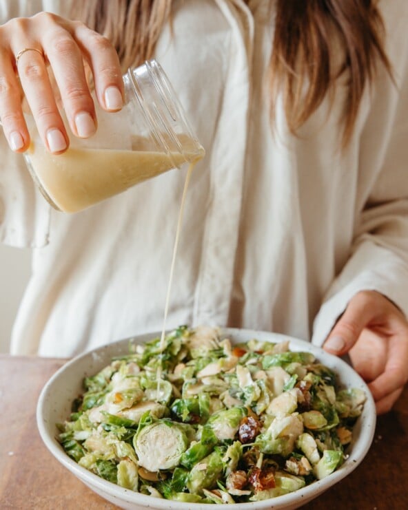 shaved brussels sprouts salad with lemon vinaigrette