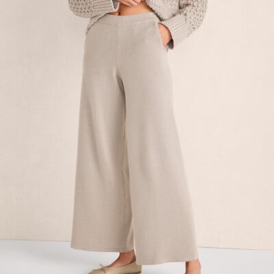 Organic Cotton Wide Leg Pants