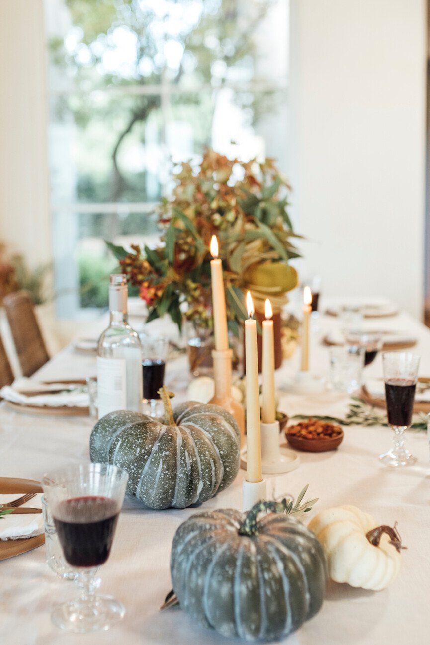 عيد الشكر tablescape القرع