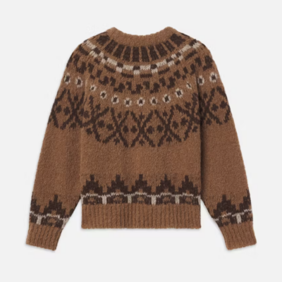 Fair Isle Sweater in Camel Multi