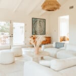 Bright white living room