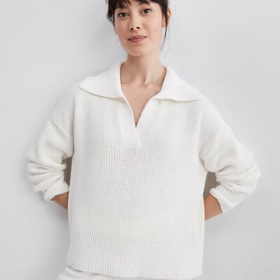 Organic Cotton Polo Sweater