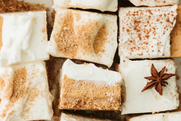 No-bake pumpkin pie bars