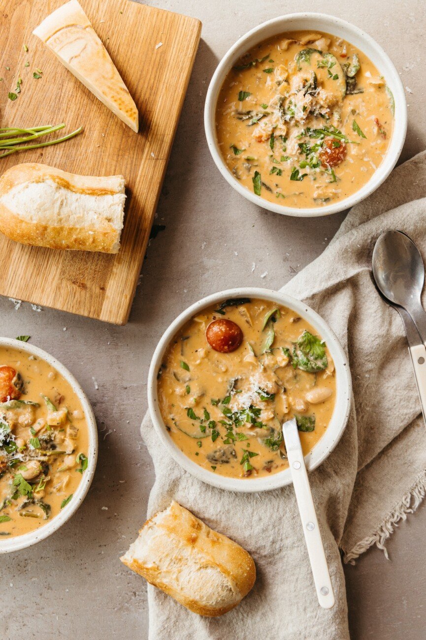 Roasted Tomato & White Bean Soup Recipe