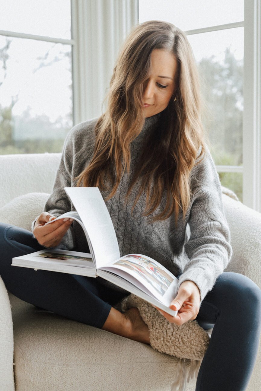 Camille Styles reading one of the best cozy books