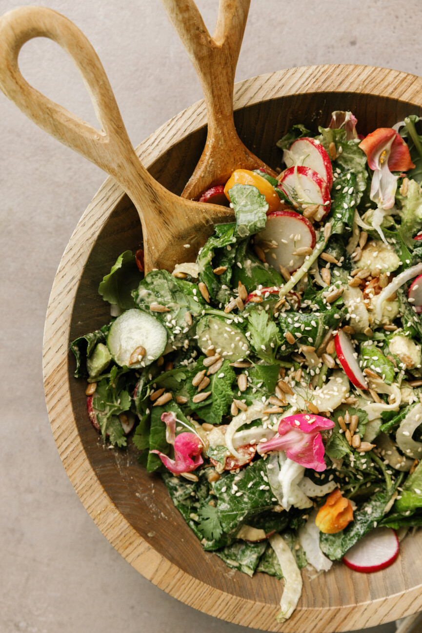 Detox Salad with Cashew Tamari Dressing