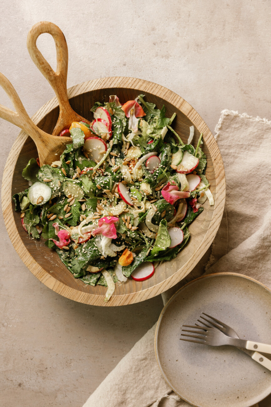 Detox Salad with Cashew Tamari Dressing