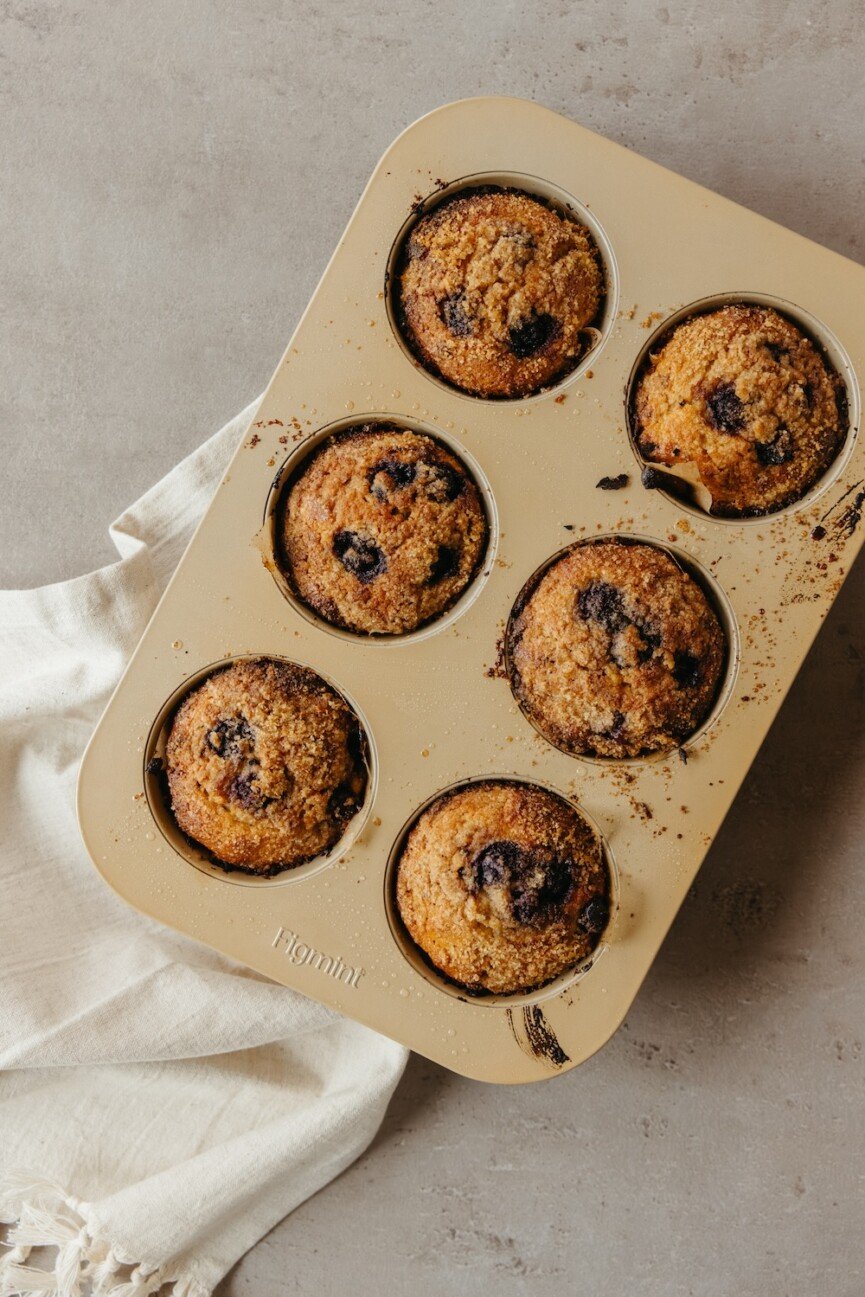 muffin blueberry untuk sarapan kafe di rumah