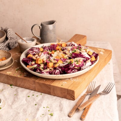 winter chopped salad with radicchio