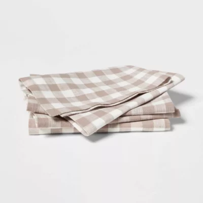 Cotton gingham napkins, target