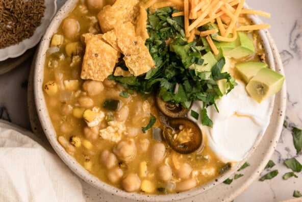 best white chickpea chili