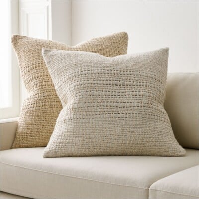 Cozy weave pillow cover, West Elm