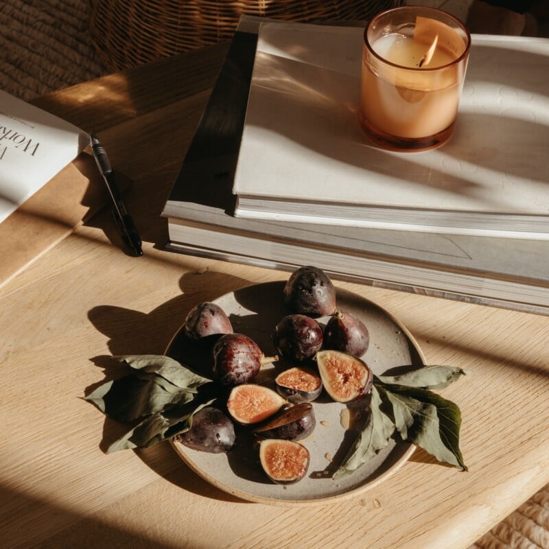 figs on a plate