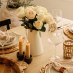 romantic flowers on a table