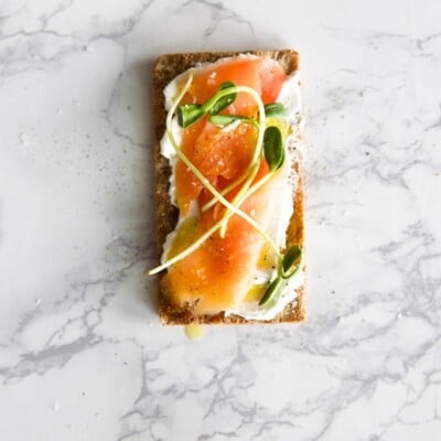 smoked salmon on toast