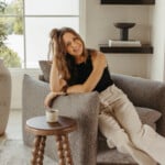 Camille Styles Living Room Austin House - minimalist design side table