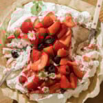 strawberries cream pavlova summer dessert recipe