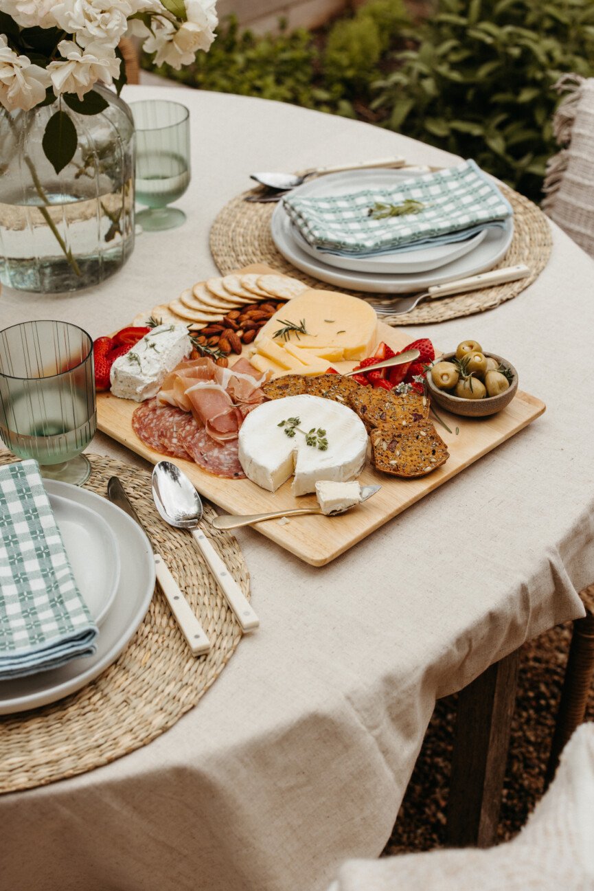 Garden Party Appetizers - cheese board