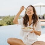 feel good summer pasta by the pool