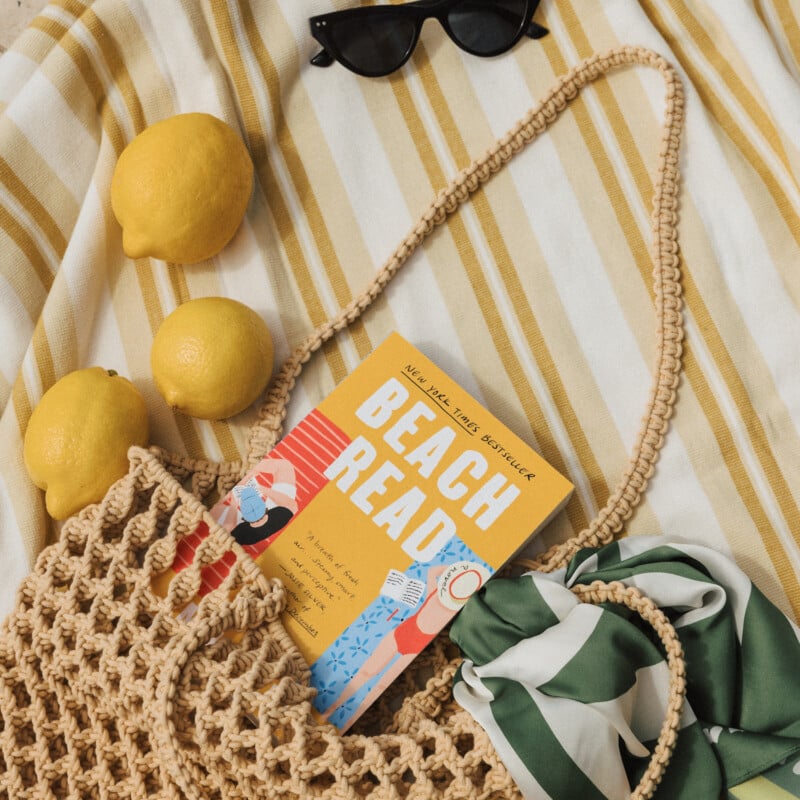 memorial day sales - summer beach bag with book