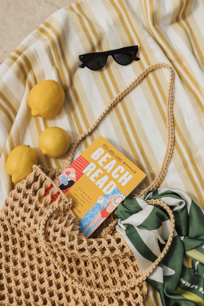 memorial day sales - summer beach bag with book