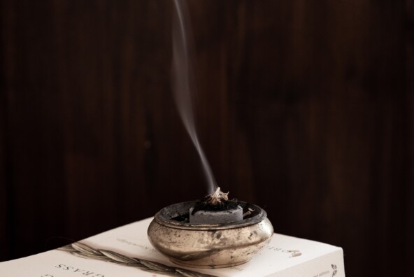 morning rituals with incense burning