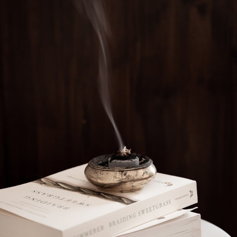 morning rituals with incense burning