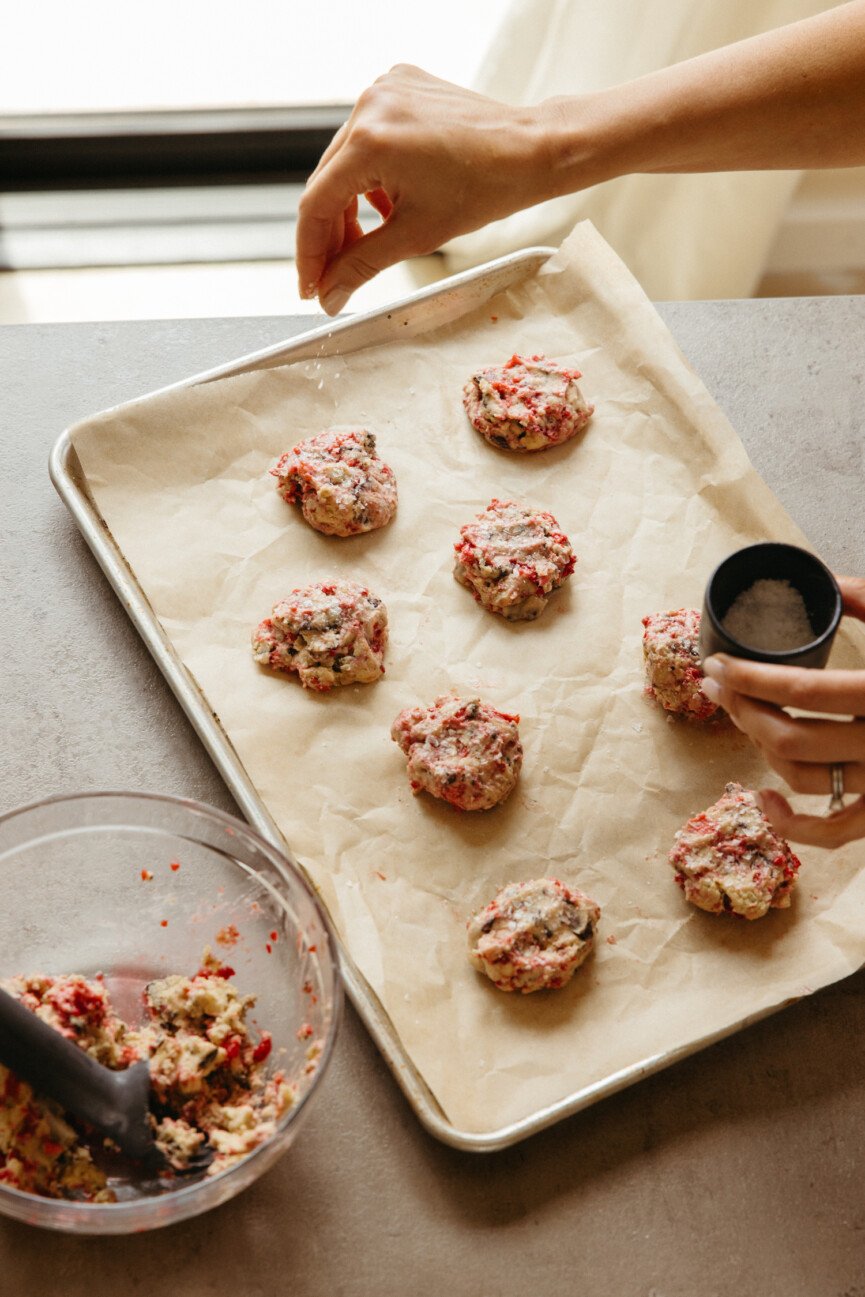 raspberry chocolate chunk cookies