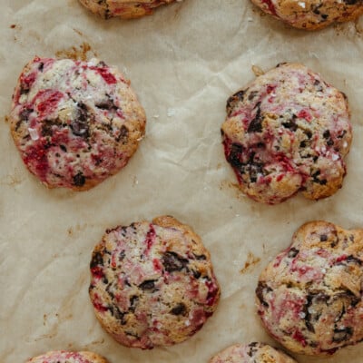 raspberry chocolate chunk cookies