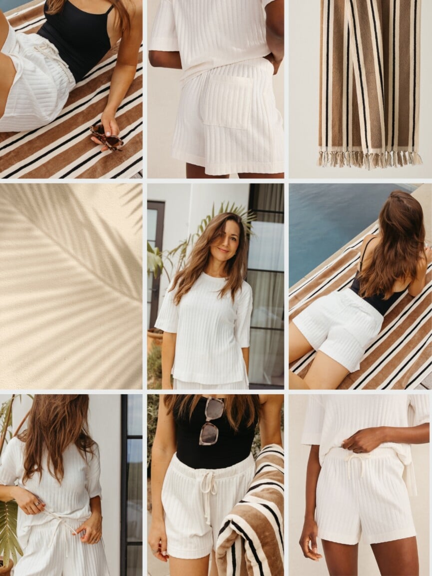 travel capsule wardrobe-workout-white and black