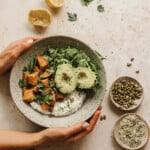 savory yogurt sweet potato breakfast bowl2