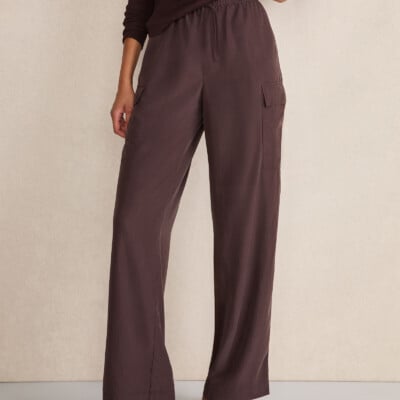 Drapey Modal Cargo Pants